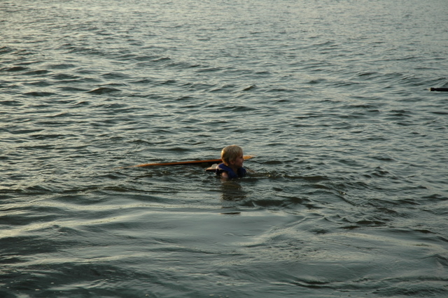 Elliot Salmon after water skiing